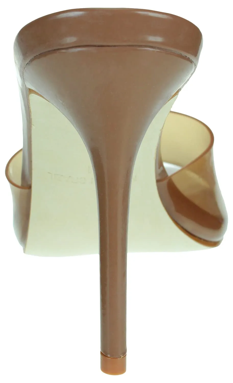 Steve Madden Signal Transparent Tan Fashion Dress Womens Open Toe Heeled Sandals