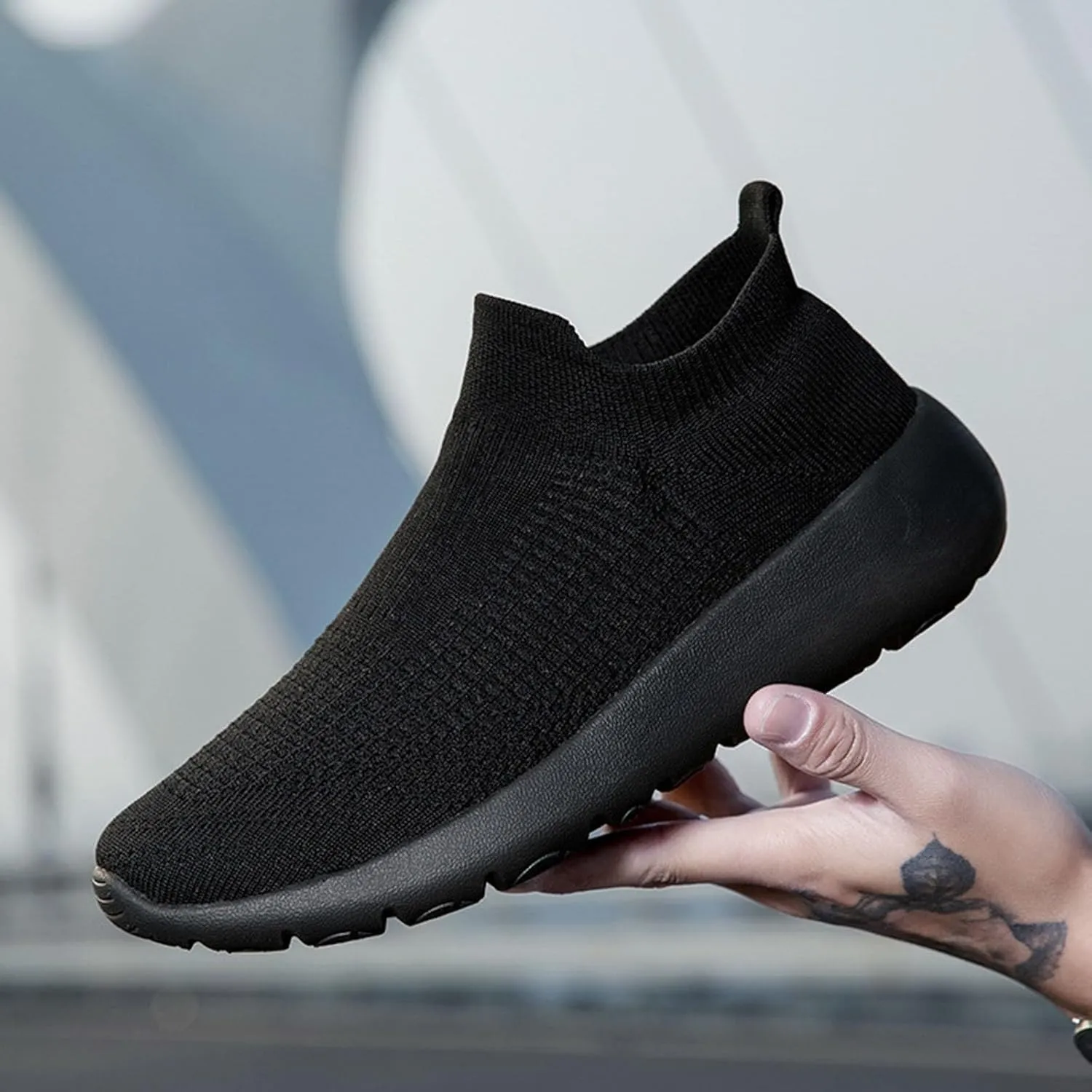 Stretch Mens Loafers & Slip-Ons Men's Fashionable Breathable Sneakers Comfortable & Light-Weight Slip On Shoes