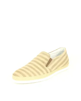 Tod's Men's Mocassino Gommino Tan Suede Elegant Slip On Rounded Toe Loafers