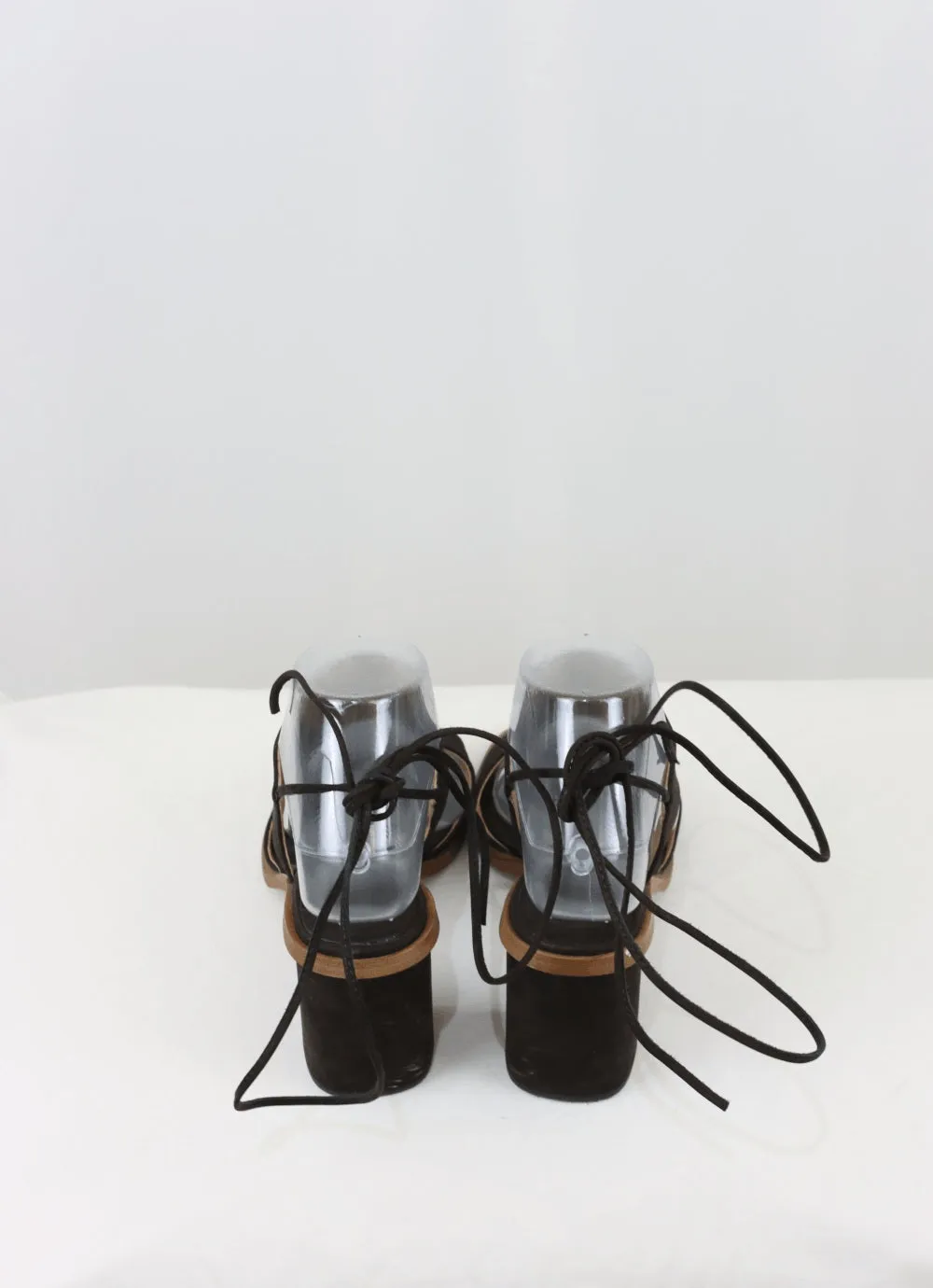 Tony Bianco Brown Ankle Tie Sandals 6