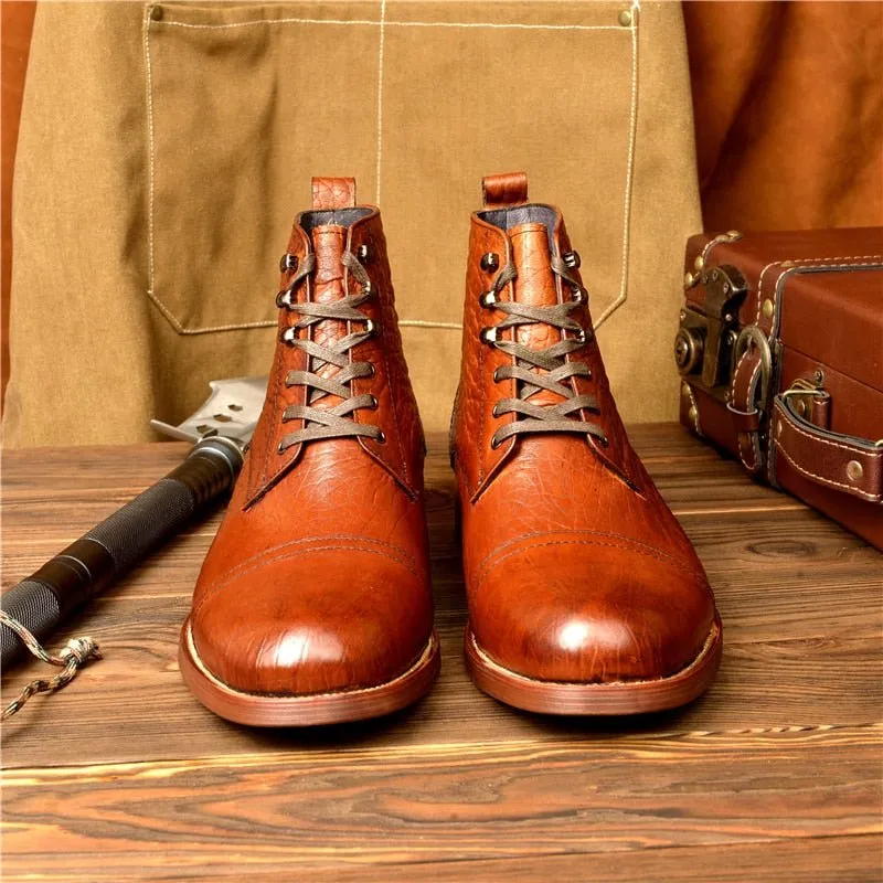 Veltique Lace-Up Ankle Boots