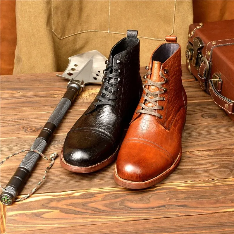 Veltique Lace-Up Ankle Boots