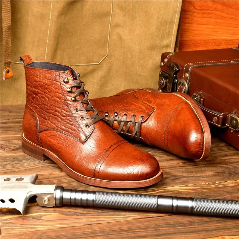 Veltique Lace-Up Ankle Boots