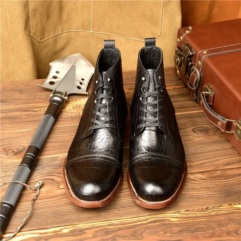 Veltique Lace-Up Ankle Boots