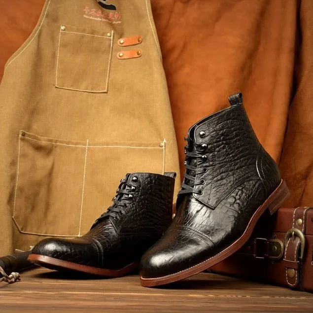 Veltique Lace-Up Ankle Boots