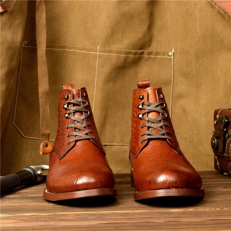 Veltique Lace-Up Ankle Boots