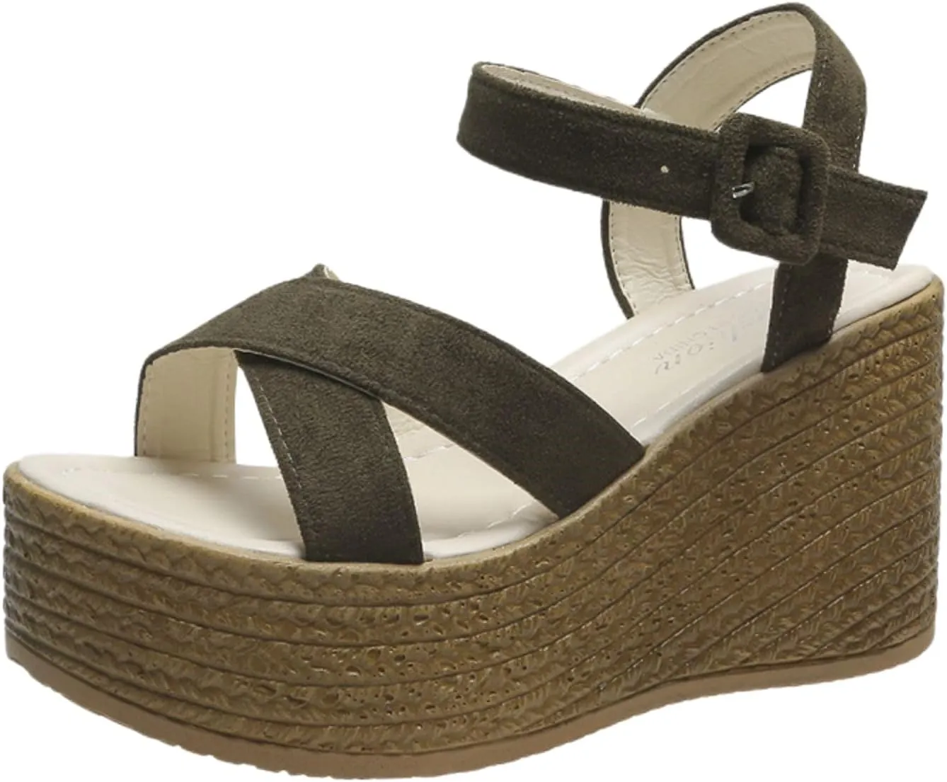 Wedge Sandals for Women Ankle Strap High Heel Platform Open Toe Walking Shoes Cross Band Comfort Wear Dressy Summer Wedges Casual Espadrille 2025 Fashion Breathable Comfortable Sandal