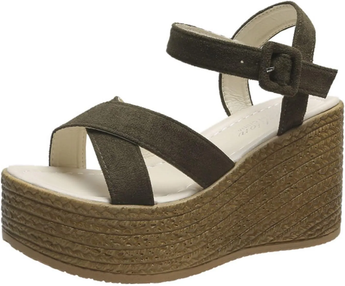 Wedge Sandals for Women Ankle Strap High Heel Platform Open Toe Walking Shoes Cross Band Comfort Wear Dressy Summer Wedges Casual Espadrille 2025 Fashion Breathable Comfortable Sandal