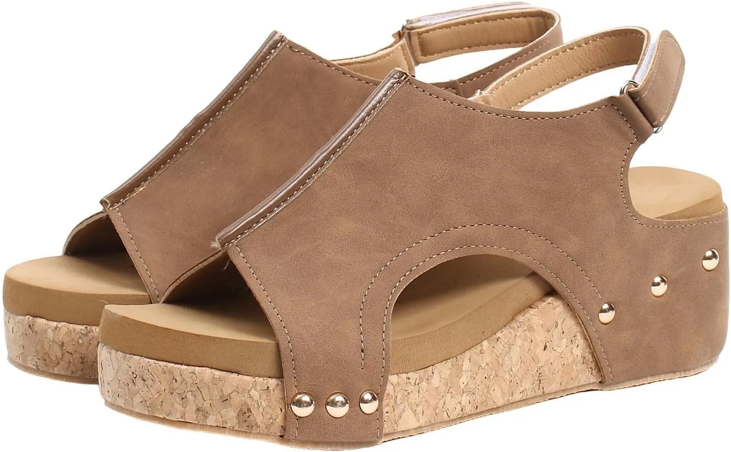 Wedge Sandals for Women,Platform Wedge Sandals Women,Open Toe Buckle Ankle Strap Espadrilles Flatform Wedge Sandal Dressy High Heeled Wedges Comfortable Casual Ladies Boho Beach Shoes Summer Vacation