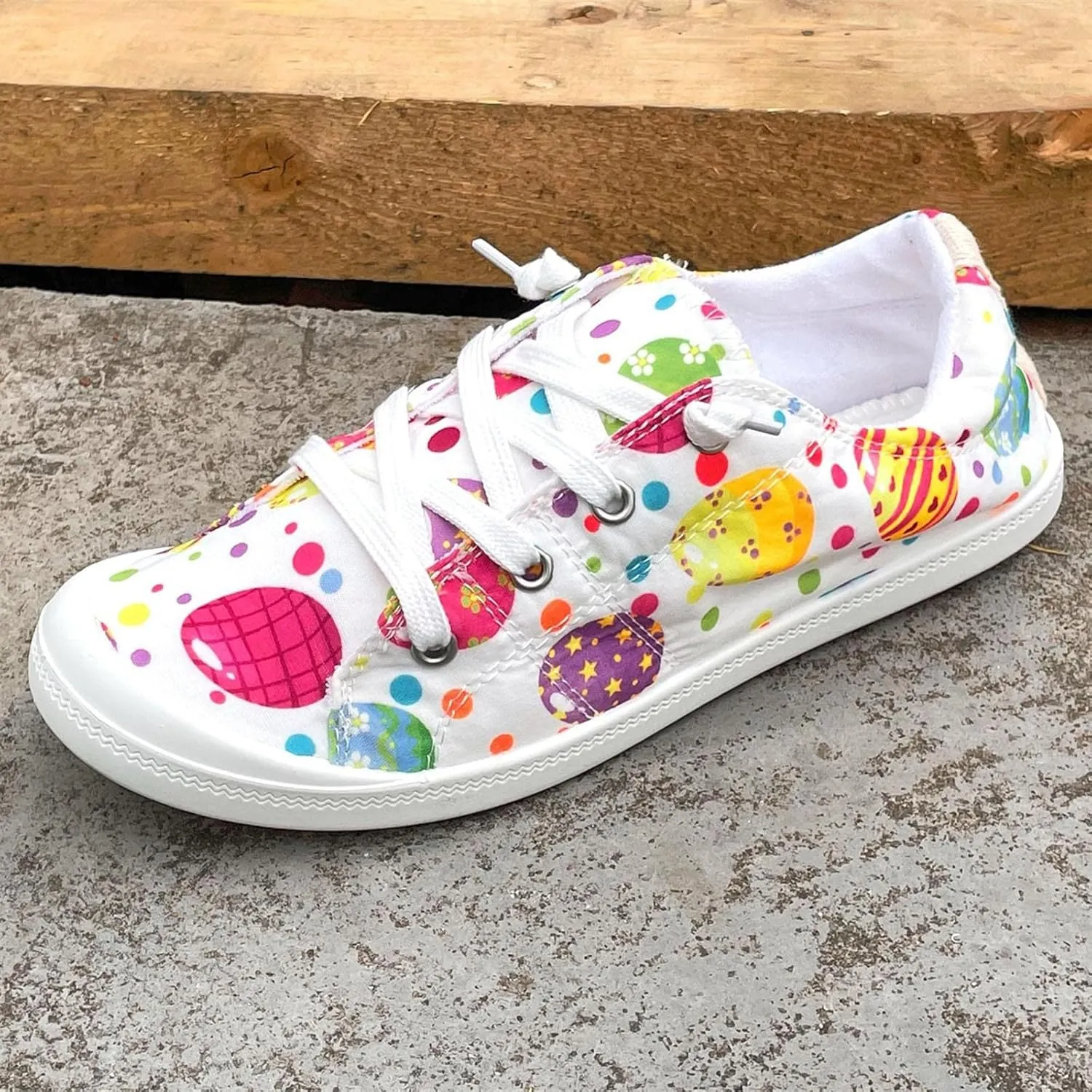 Women Fashion Casual Sneakers Canvas Lace-Up Loafers Lightweight Ladies Shoes Flat Soft Soled Comfortable Shoes Comfort
