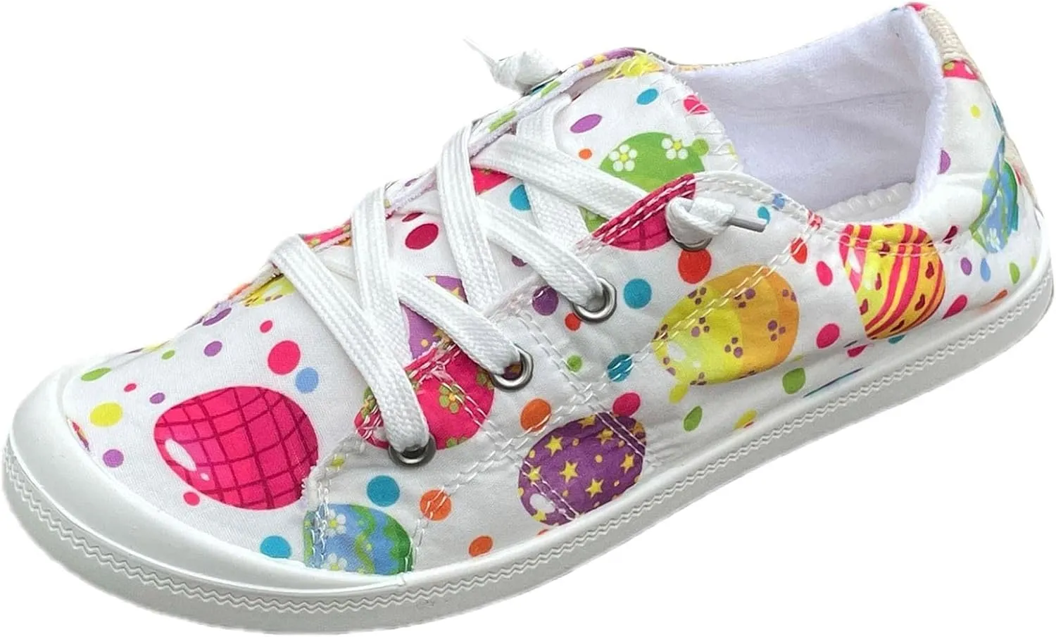 Women Fashion Casual Sneakers Canvas Lace-Up Loafers Lightweight Ladies Shoes Flat Soft Soled Comfortable Shoes Comfort