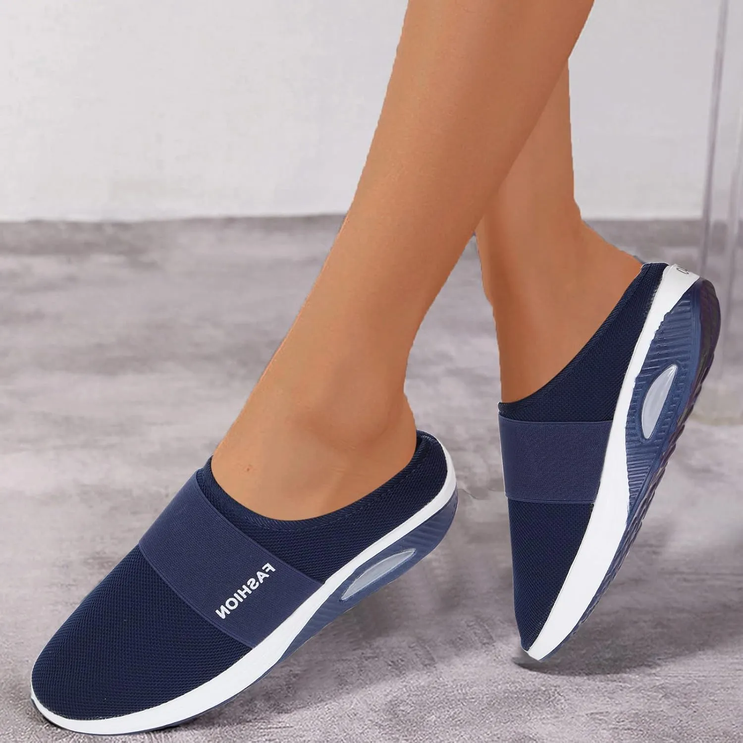 Womens Backless Sneakers Mesh Slip-on Mule Shoes Mens Running Shoes Flat Feet Men's Casual Shoes Platform Sneakers Brown Tennis Shoe Trainers Shoe
