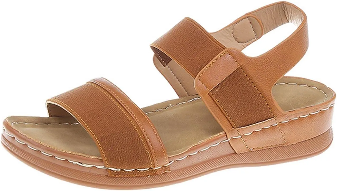 Womens Hiking Sandals Open Toe Sport Walking Sandals Comfortable Arch Support Sandals Beach Vacation Casual Camping