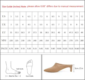 Women's Mule Heels Square Toe Low Chunky Blade Heel Slide on Backless Pumps