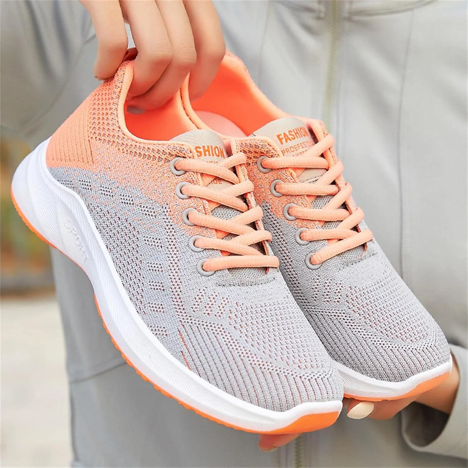 Women's Running Shoes Lightweight Walking Sneakers Tennis Athletic Lac𝐞 Up Gym Comfortable Fashion Fitness Mesh Workout Casual Sports Shoes