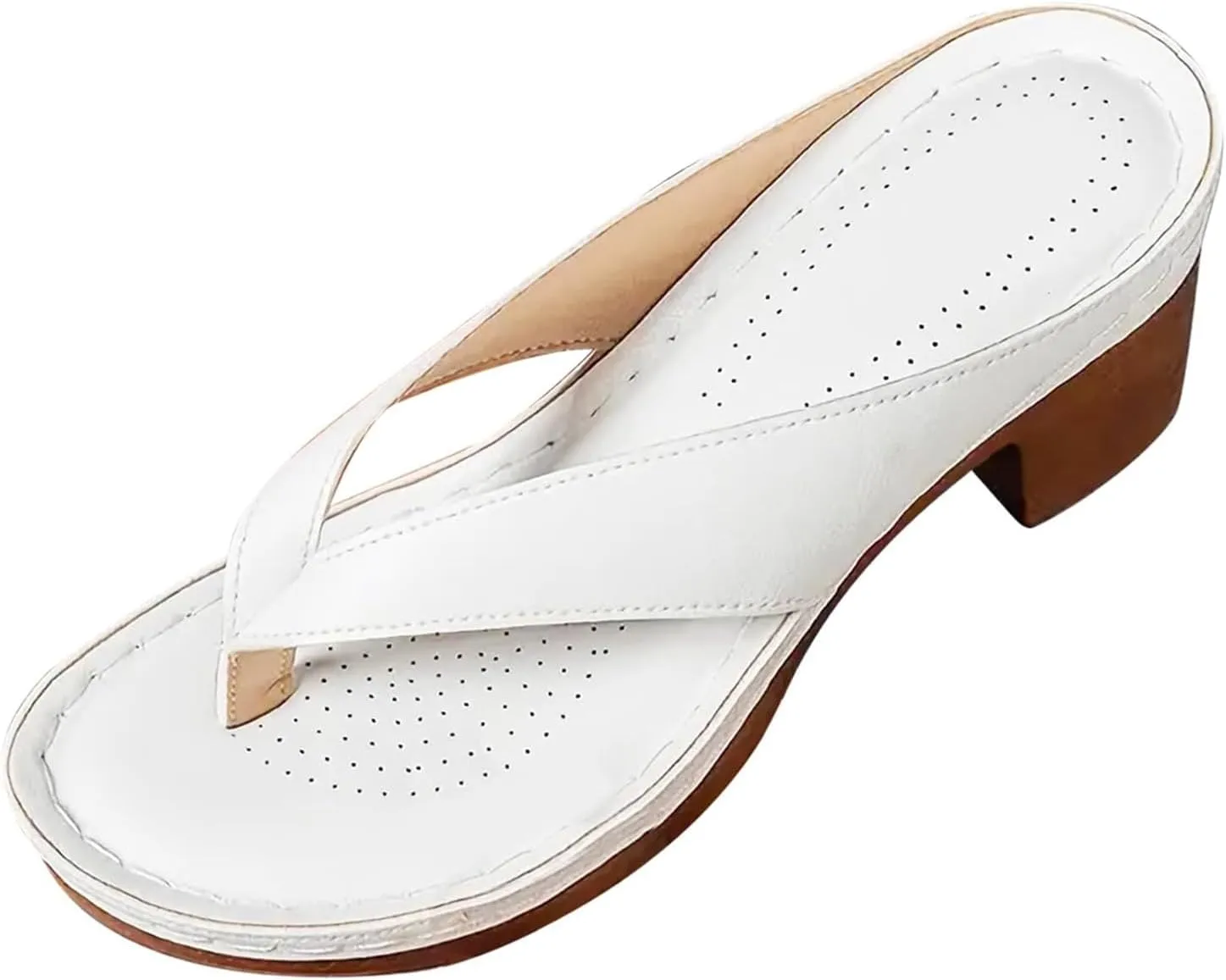 ZWRXW Flip Flops for Women with Arch Support Wedges Flip Flop Slide Sandal Comfortable Casual Summer Beach Thong Sandals Slip On Orthopedic Sandal Slip-On Slippers